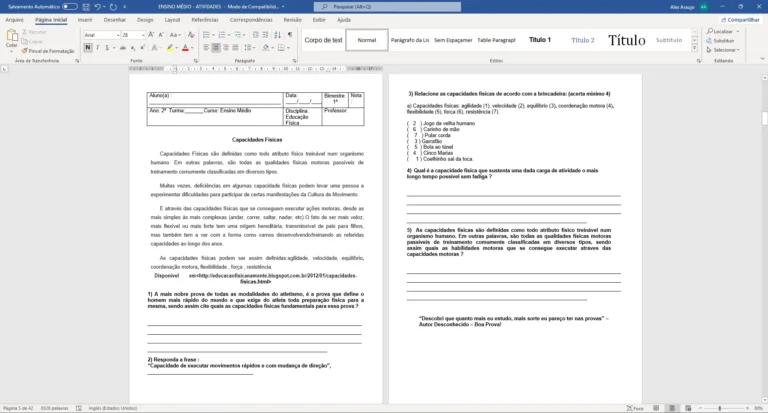 ATIVIDADES ENSINOMEDIO